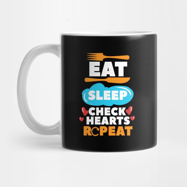 Eat Sleep Check Hearts Repeat by maxcode